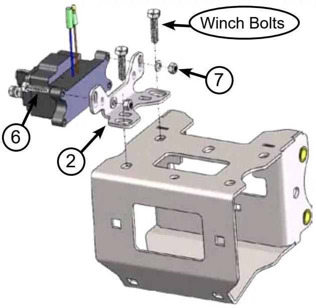 United Motorsports HK 338 Polaris Sportsman Xp Winch Mount - winch mounting