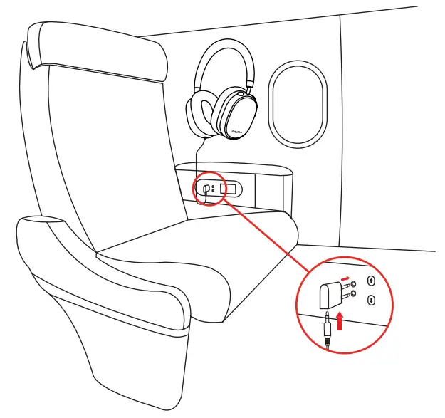 Srhythm NiceComfort 95 Hybrid Noise Cancelling Headphones - Adaptor Connection