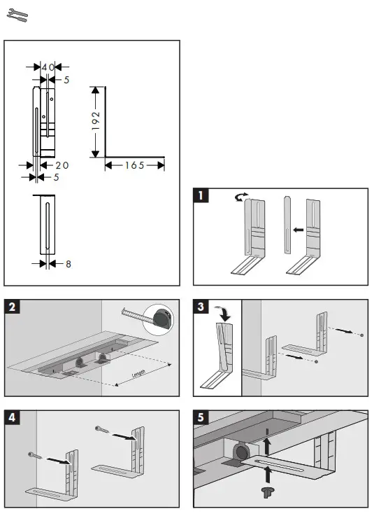 hansgrohe 94345000 uBox Mounting Brackets Nordics - fig