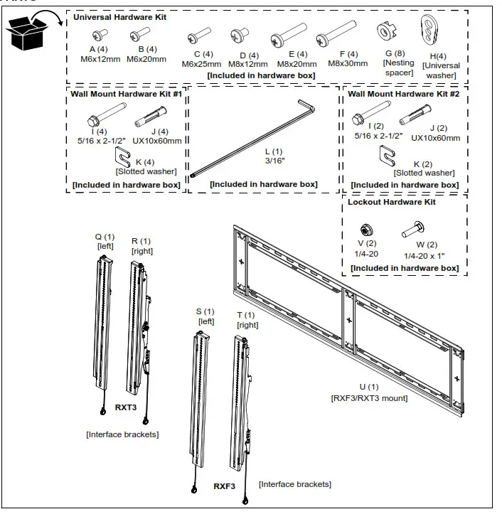 CHIEF RXF3, RXT3 FIT Extra Large Flat Panel Mounts - fig 15