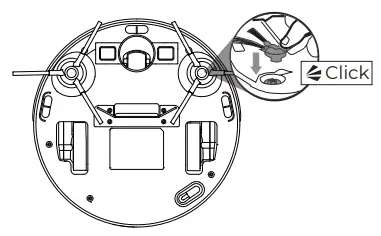 petgugu P1S Robot Vacuum Cleaner - Install side brush