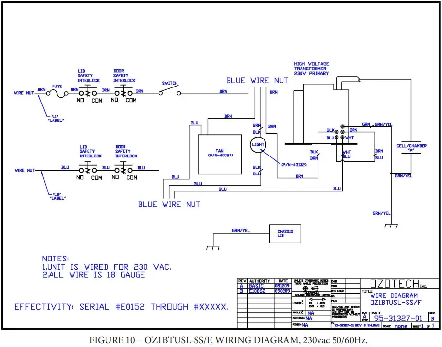 OZOTECH BTU Series Ozone Generator - WIRING DIAGRAM 2