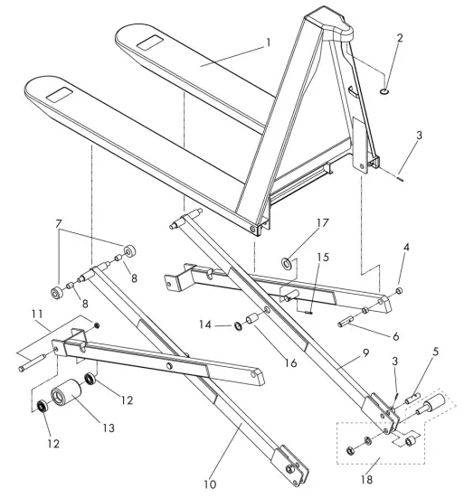 Frame • Scissor Assembly