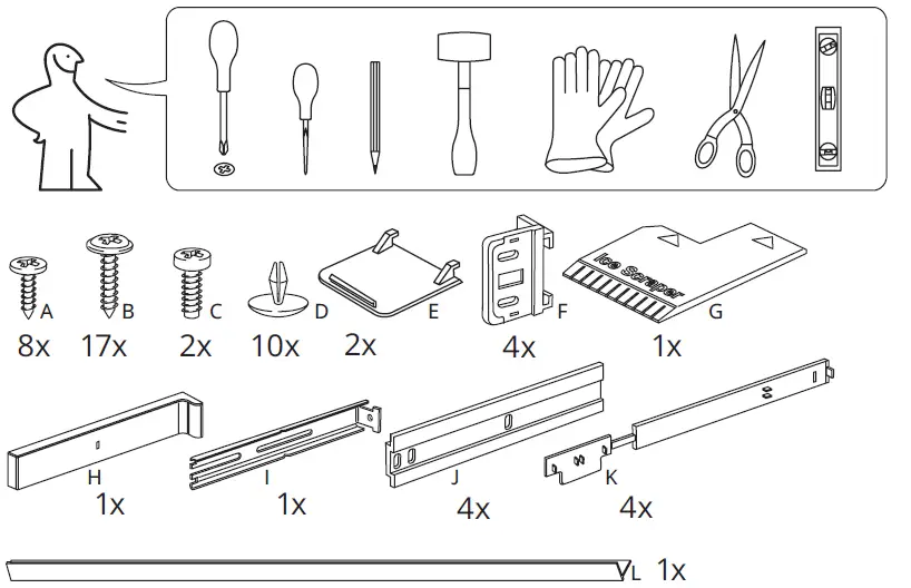 IKEA RÅKALL Integrated Refrigerator 1