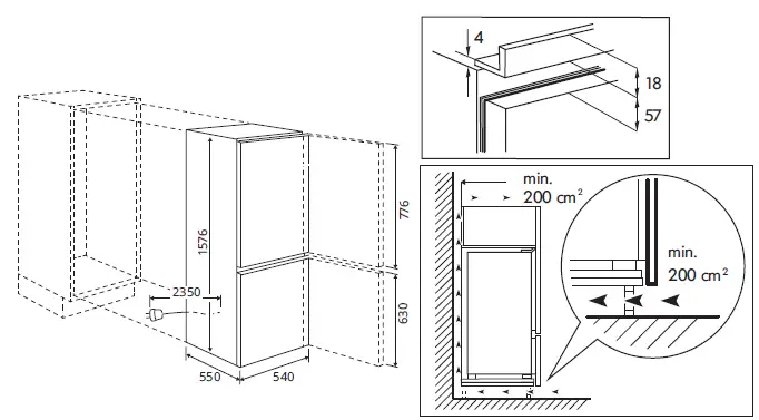 IKEA RÅKALL Integrated Refrigerator 4