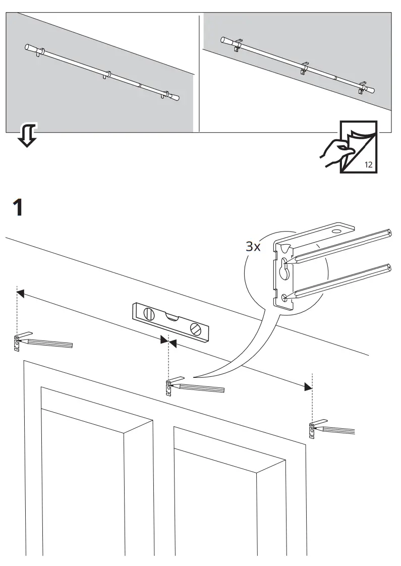 IKEA KÄGELKAKTUS Double Curtain Rod Set - Fig2