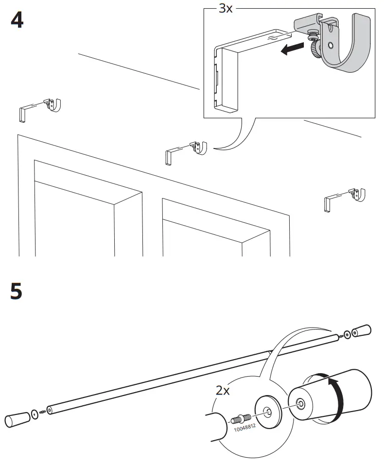 IKEA KÄGELKAKTUS Double Curtain Rod Set - Fig4
