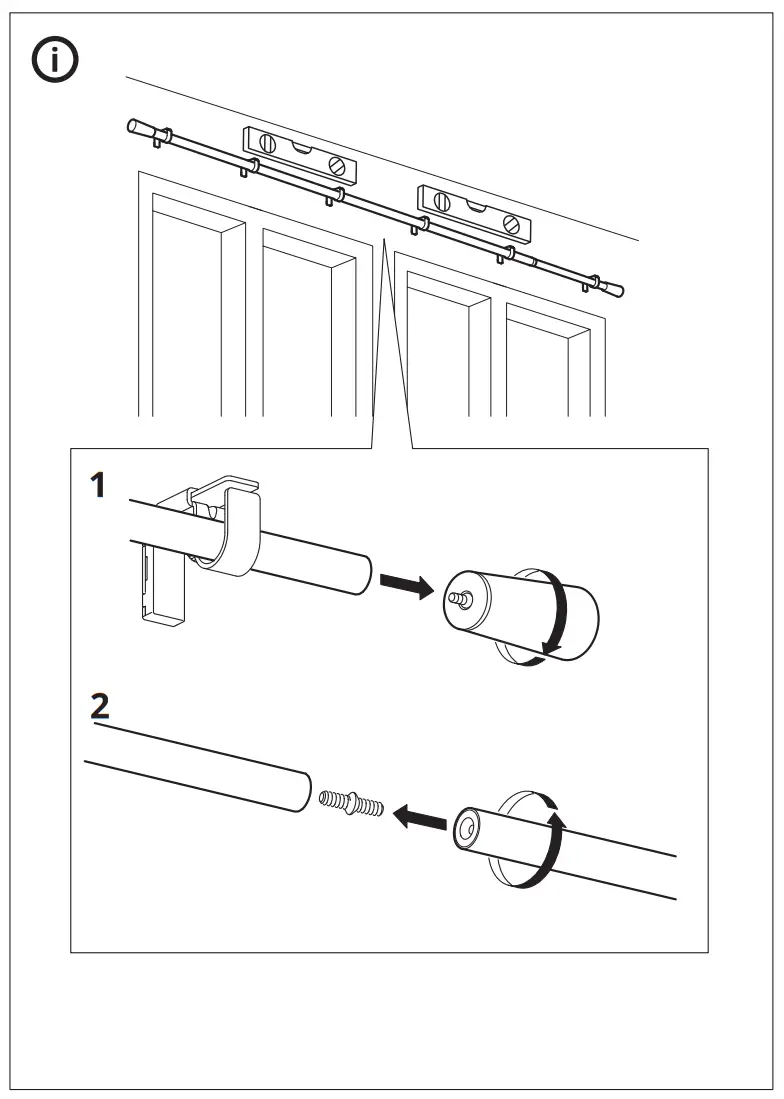 IKEA KÄGELKAKTUS Double Curtain Rod Set - Fig7