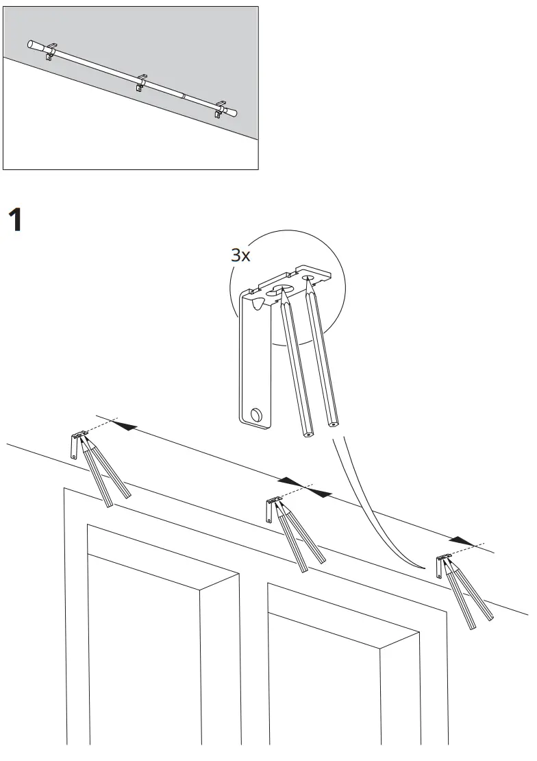 IKEA KÄGELKAKTUS Double Curtain Rod Set - Fig8
