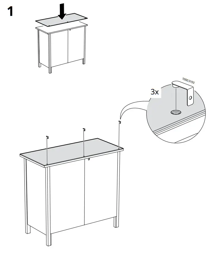 IKEA 10003193 HEMNES Glass Top - fig 1
