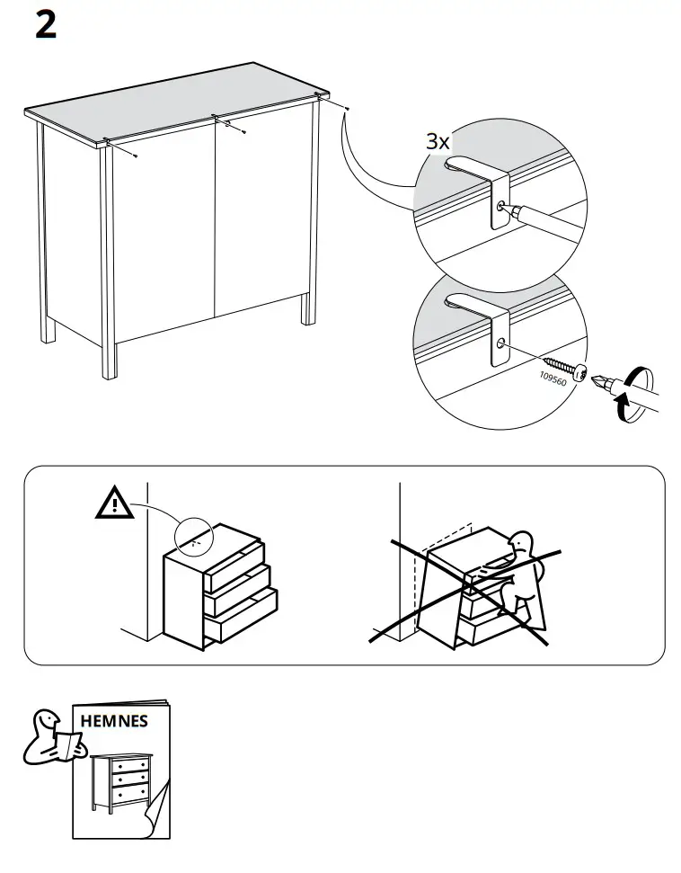 IKEA 10003193 HEMNES Glass Top - fig 2