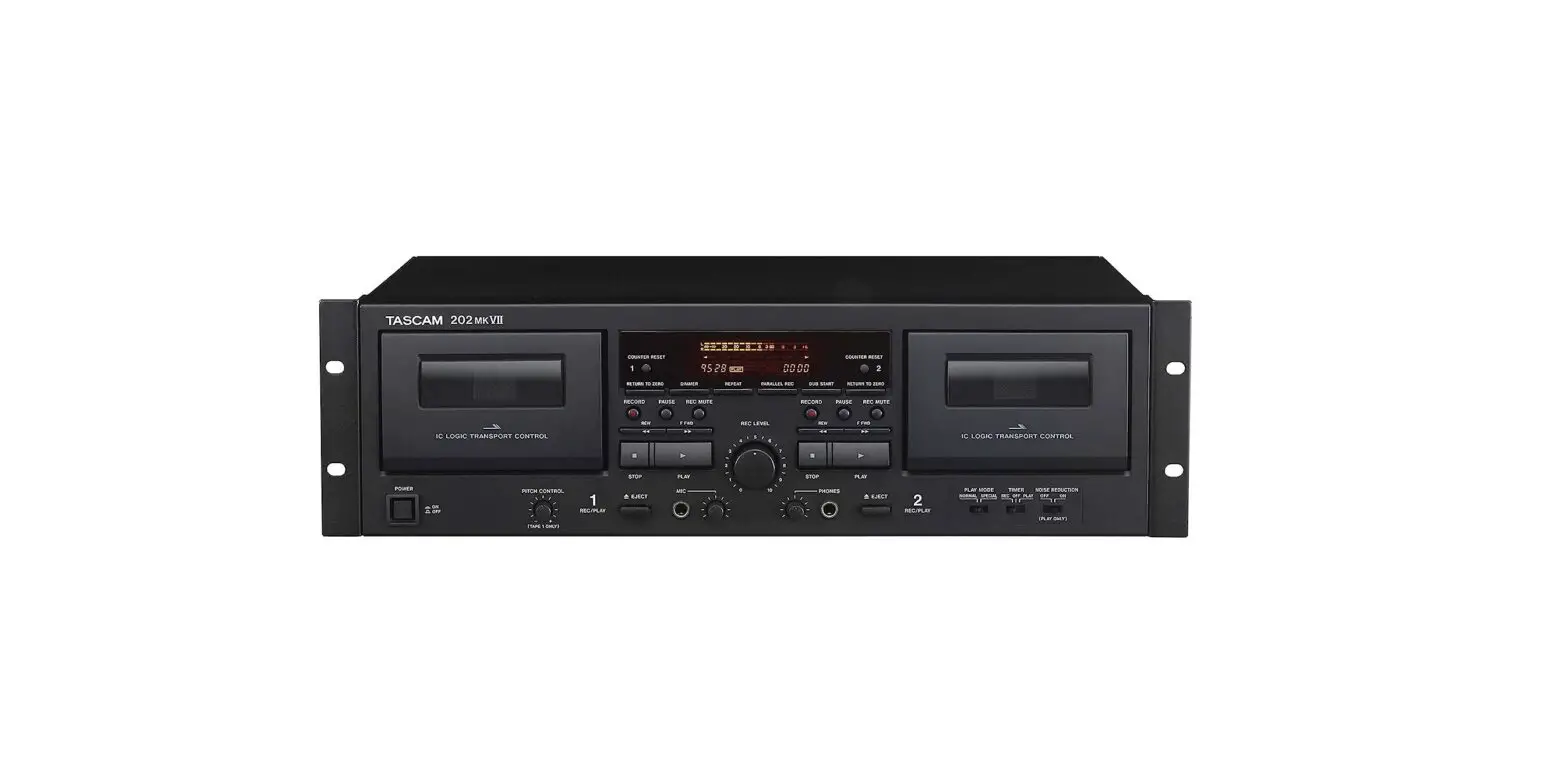 Tascam 202-mkvii Double Cassette Deck Recorder Owner's Manual