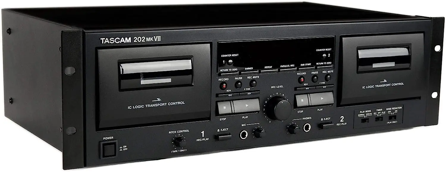 Tascam-202-MKVII-Double-Cassette-Deck-Recorder-Product-Img