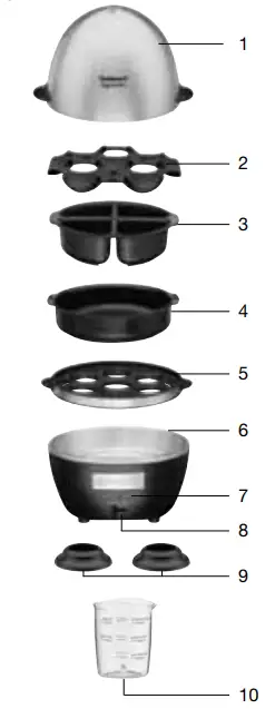 Cuisinart CEC-10 Brushed Stainless Steel Egg Cooker fig1