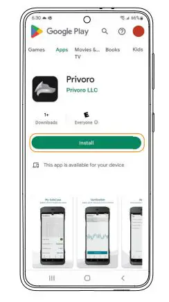 PRIVORO SafeCase Galaxy S21 - Download the Privoro app from the Play Store