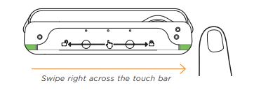 PRIVORO SafeCase Galaxy S21 - When ready to reengage protections, swipe right (with the phone facing you) across the touch bar, toward the locked icon