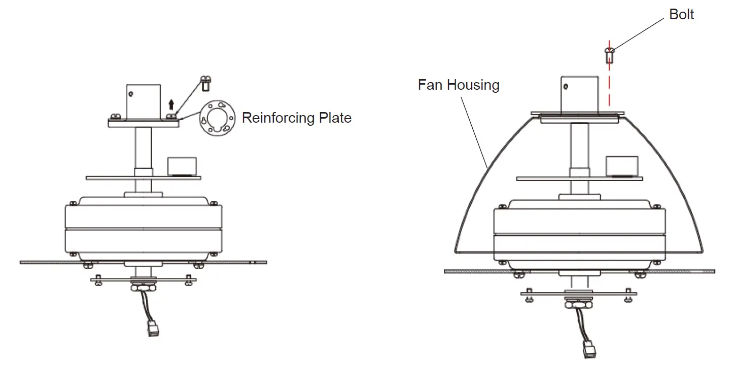 THE HOME DEPOT CFN-1506 52 Inch Modern LED Indoor Black Semi Flush Mount Ceiling Fan 7