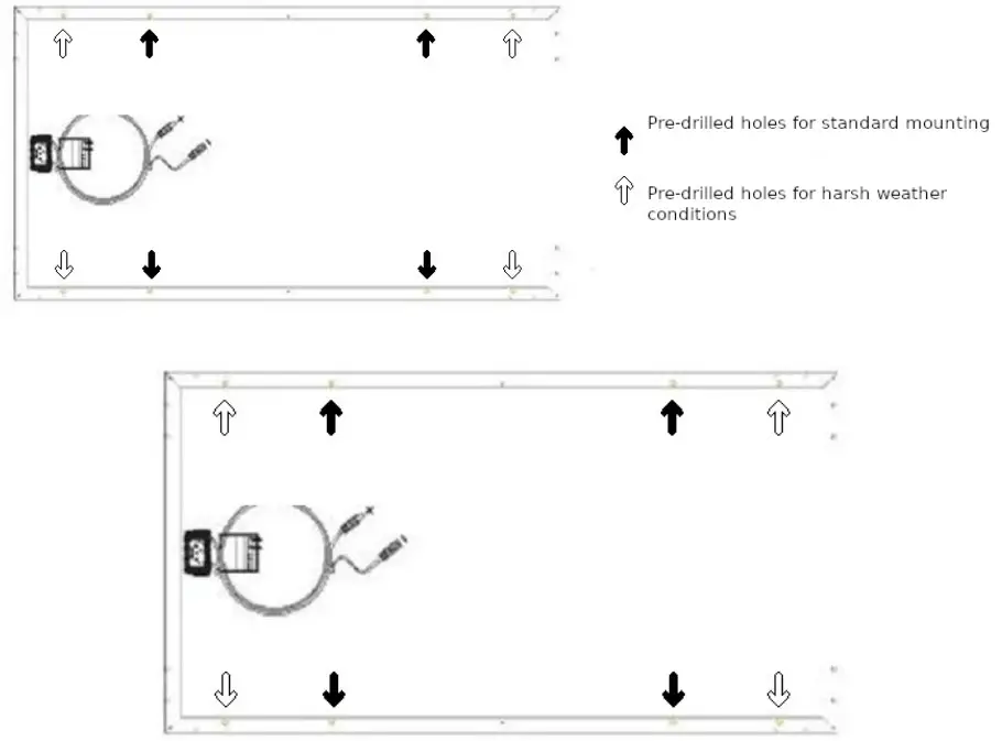 XPOtool 61993 Series Solar Panel - Mounting 1