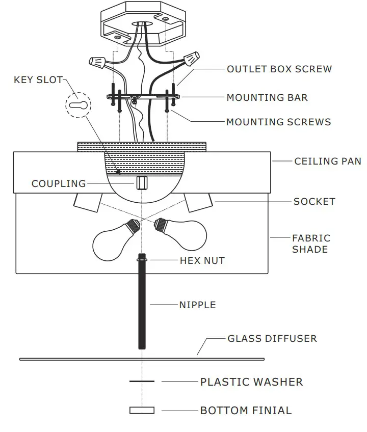 CRYSTORAMA 293-PN Grayson Three Light Ceiling Mount - overview