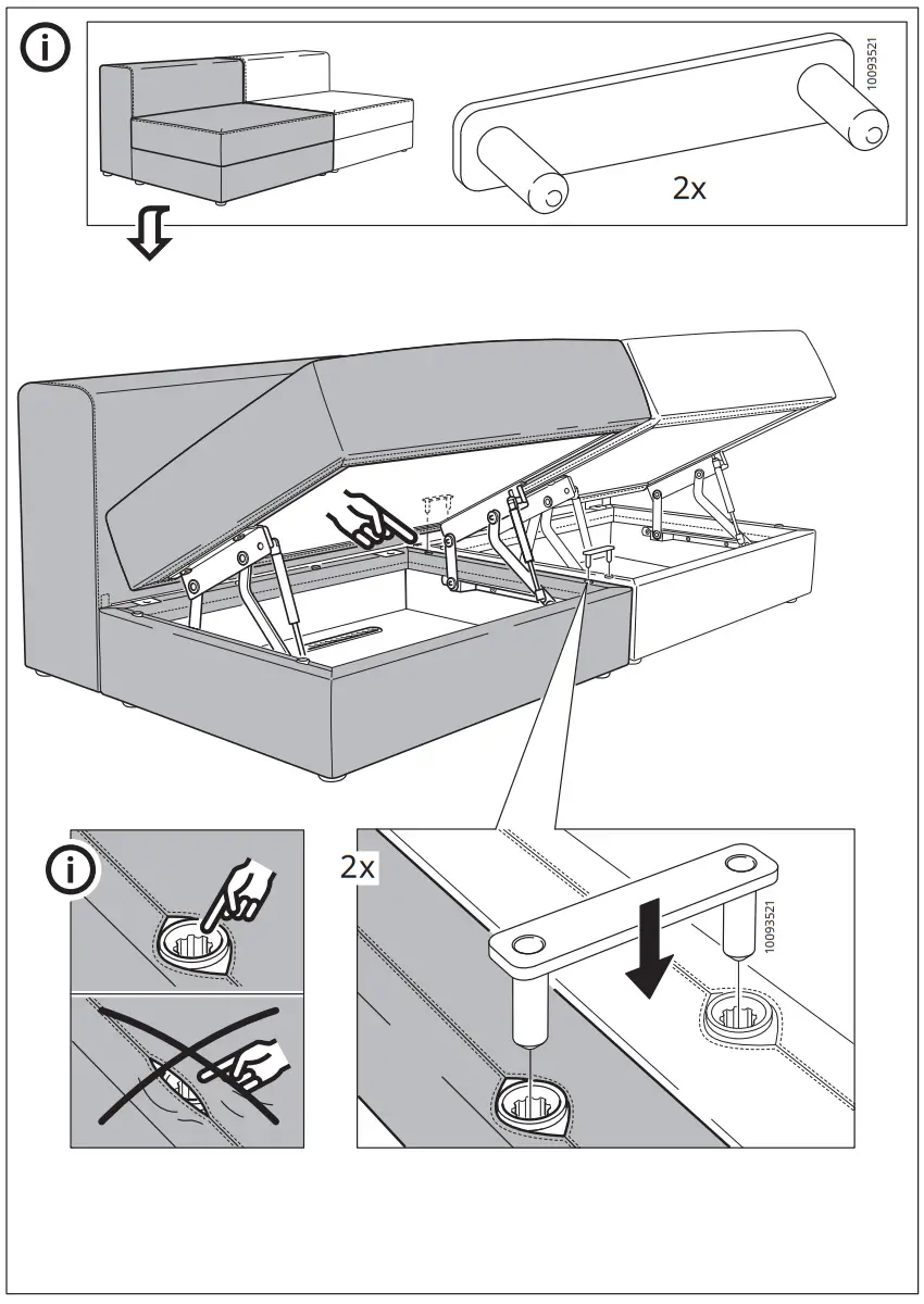 IKEA JCover 1 5 seat module with storage - Feager17