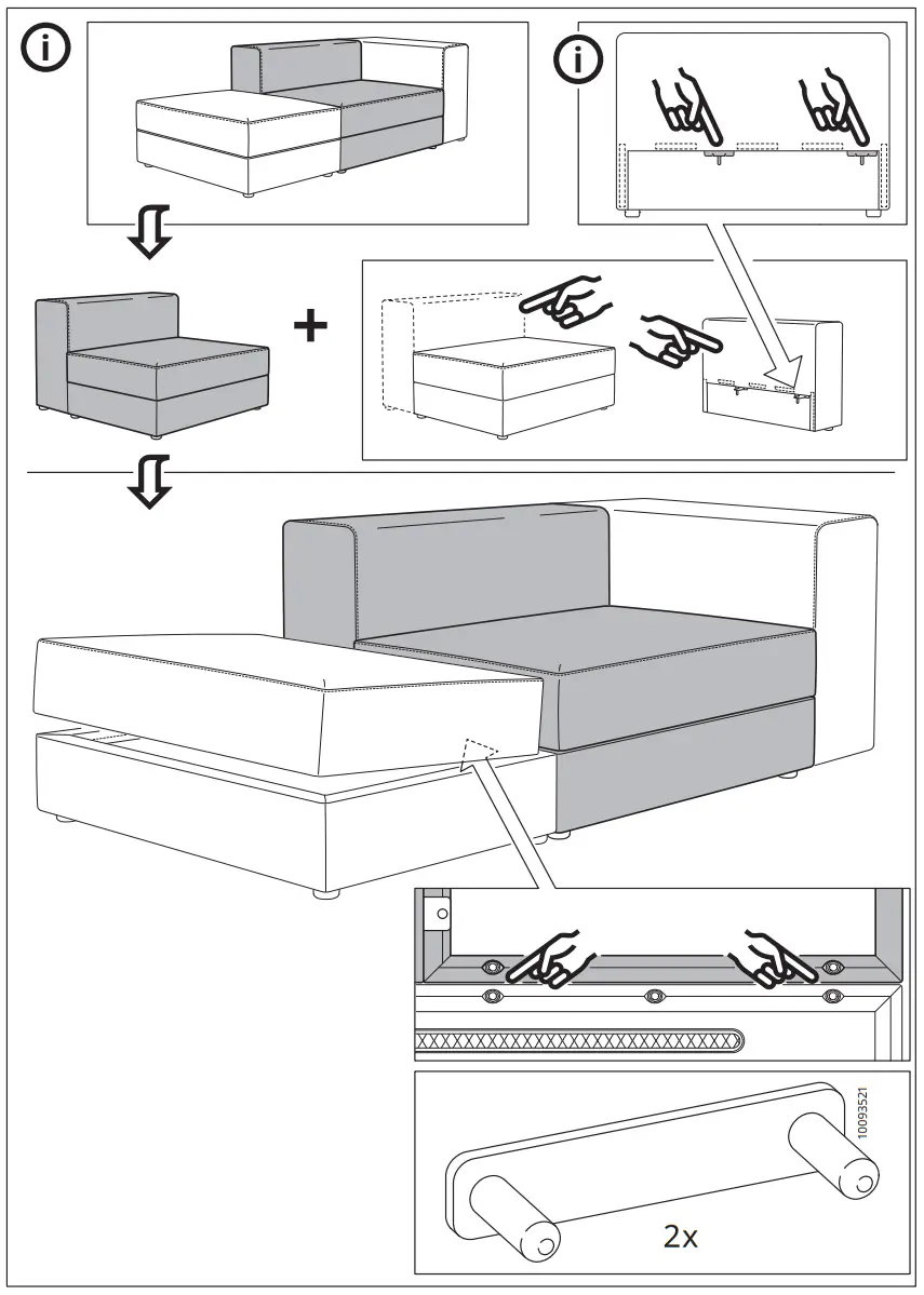 IKEA JCover 1 5 seat module with storage - Feager18