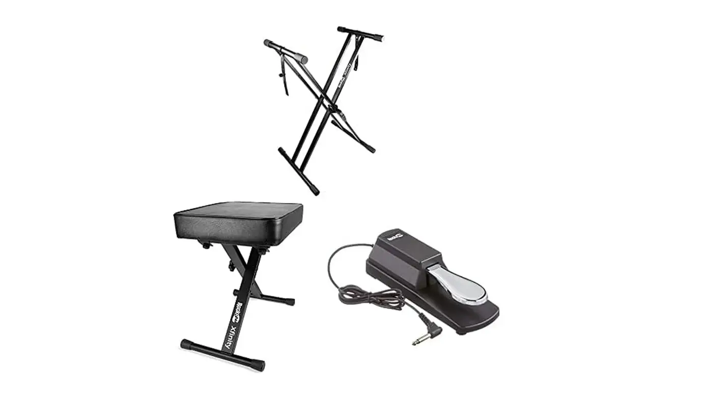 Rockjam Rjxx363 Xfinity Doublebraced Keyboard Stand Piano Stool Sustain Pedal Installation Guide