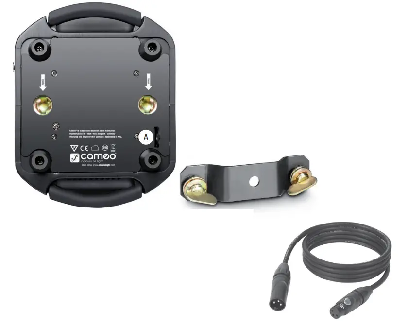 Cameo CLMBZ100 Moving Head with Zoom and Unlimited Pan and Tilt Rotation - MOUNTING