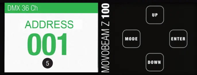 Cameo CLMBZ100 Moving Head with Zoom and Unlimited Pan and Tilt Rotation - CONNECTIONS
