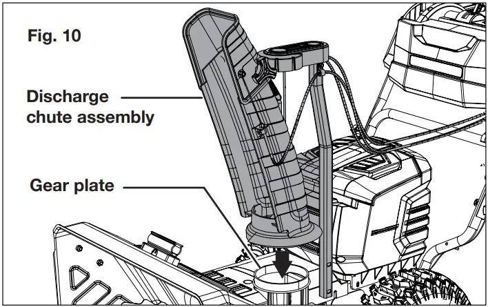 SNOW JOE iON100V-24SB Cordless Snow Blower - Chute Assembly 1
