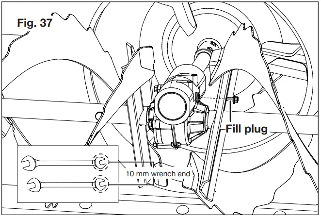 SNOW JOE iON100V-24SB Cordless Snow Blower - Fill plug