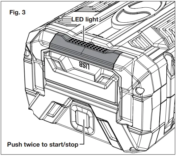 SNOW JOE iON100V-24SB Cordless Snow Blower - Push twice to start