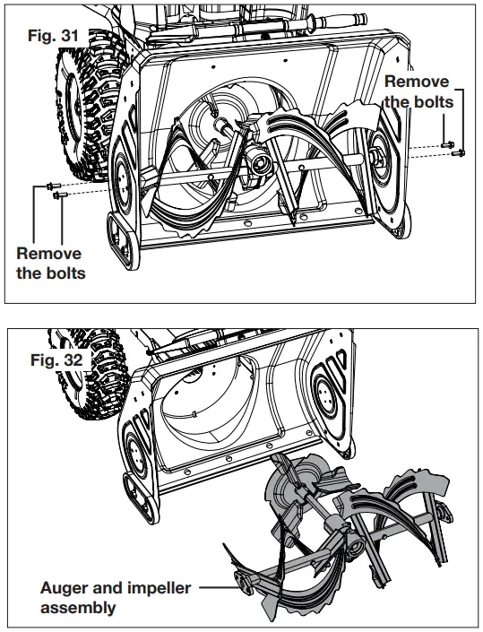 SNOW JOE iON100V-24SB Cordless Snow Blower - Replacing Auger Blades