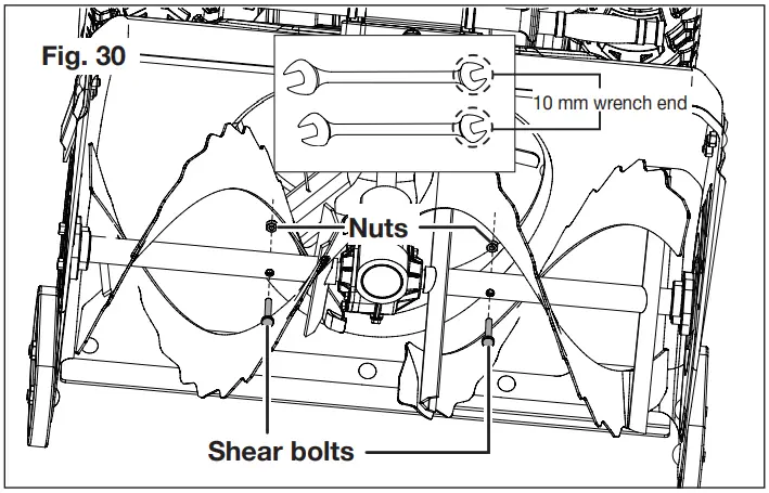 SNOW JOE iON100V-24SB Cordless Snow Blower - Shear Bolts