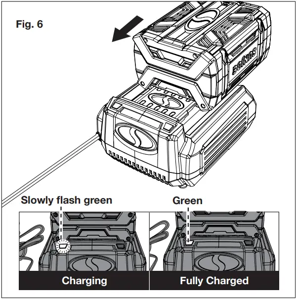 SNOW JOE iON100V-24SB Cordless Snow Blower - fully charged