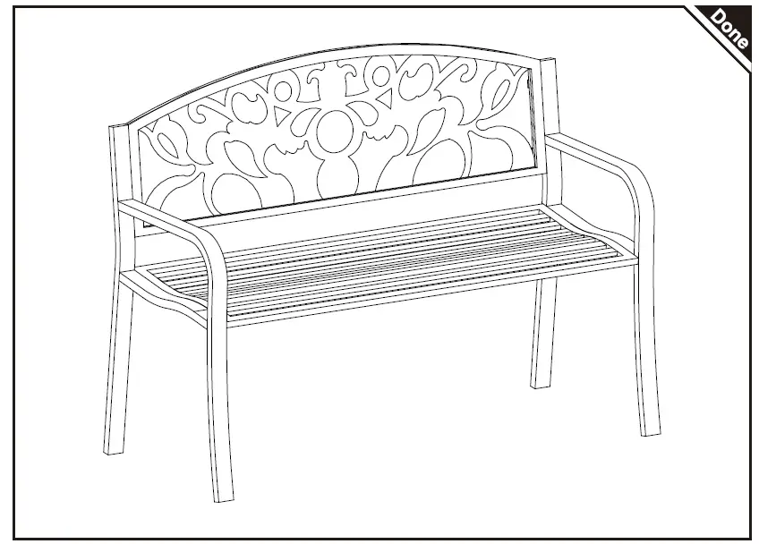 Outsunny-84B-283-2-Seater-Metal-Frame-Bench-FIG- (5)