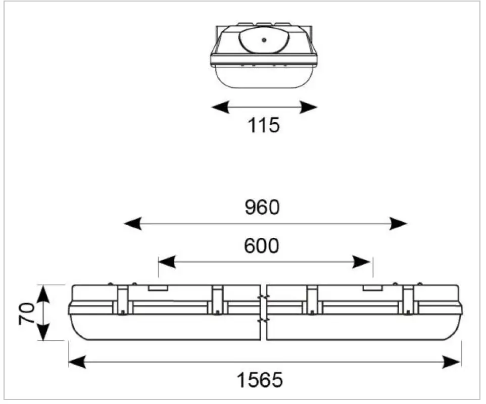 Ansell ATORPLED2X5-M3 Luminaire 61W 1