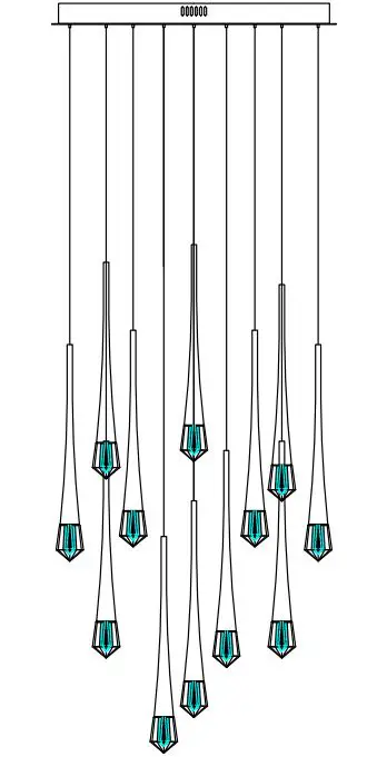 Et2 Contemporary Lighting E24229 Pierce 12-light Led Pendant Instruction Manual Et2 Contemporary Lighting E24229 Pierce 12-light Led Pendant Instruction Manual