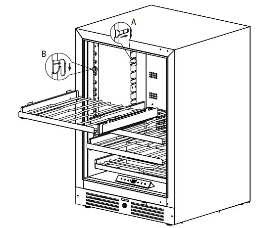 Landmark L3015UI1 15 Inch Undercounter Single Zone Series - INSTALLING THE SHELVES