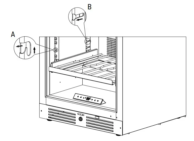 Landmark L3015UI1 15 Inch Undercounter Single Zone Series - REMOVING THE SHELVES