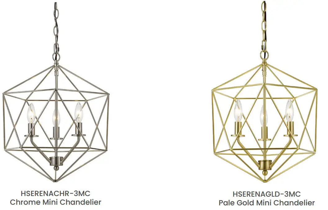 HANOVER HSERENACHR 3MC Chrome Mini Chandelier