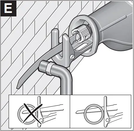 BOSCH GSA 18V-LI C Battery Saber Saw - Fig. E