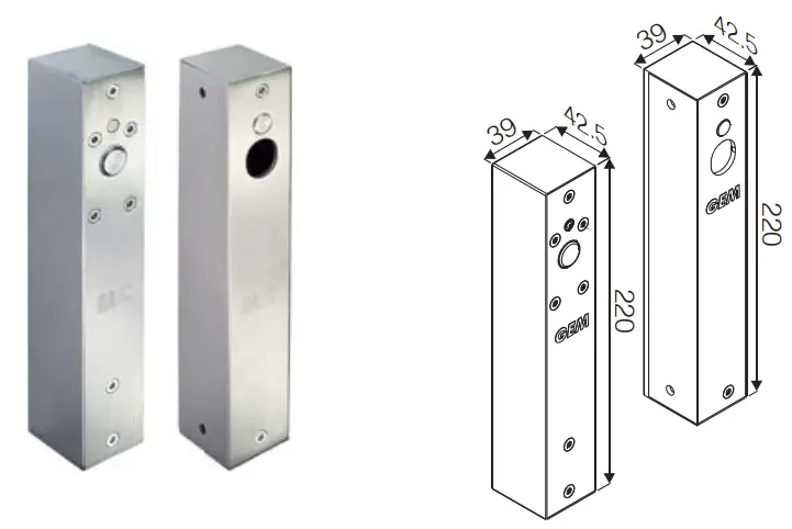 GIANNI INDUSTRIES INC EB220N-NDB-NDS Electric Dropbolts - Surface Mount 3