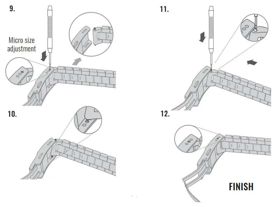 RGMT Meca-Quartz Demolition Chronograph Watch Instruction Manual - HOW TO RESIZE METAL BRACELET