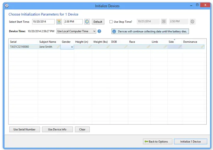 ActiGraph GT9X Link ActiLife Activity Monitor - setting 2