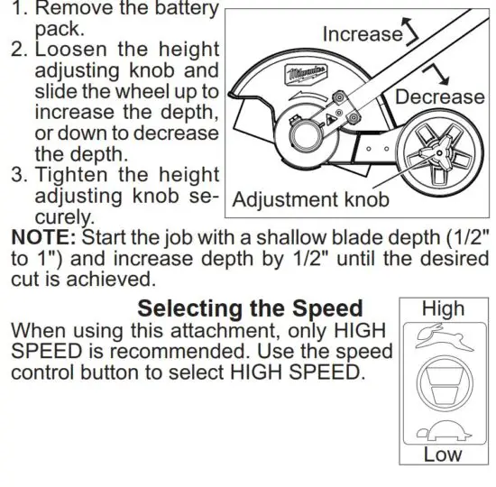 FIG 6 Adjusting Depth of Cut