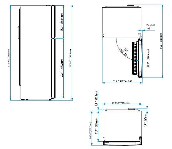 beko-BFTF2716WHIM-Top-Mount-White-Refrigerator-with-Ice-Maker-5