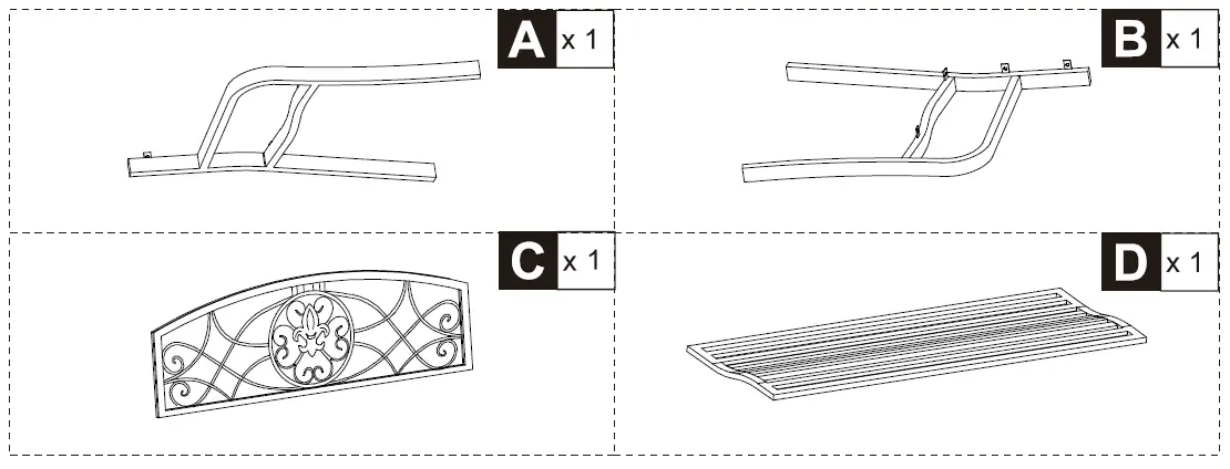 Outsunny-84B-284-2-Seater-Metal-Frame-Bench-FIG-1