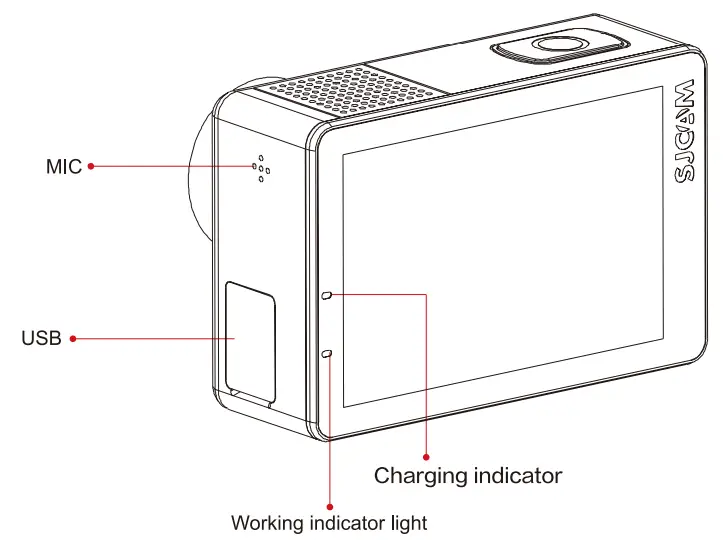 SJCAM SJ8 Air HD Action Camera - Rear