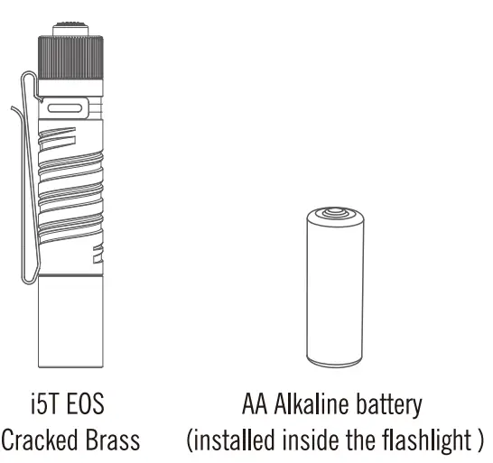 OLIGHT-i5T-Cracked-Brass-EDC0Flashlight-FIG-1