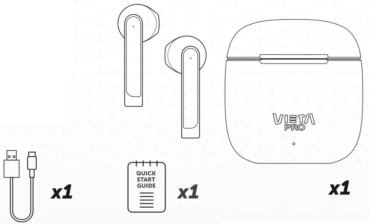 VIETA PRO VHP-TW25 True Wireless Earbuds - Fig 1